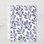 Modern Elegant Stork Baby Girl Shower Kaart (Achterkant)