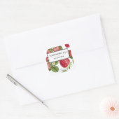 Modern Elegant Strawberry Jam Label (Envelop)