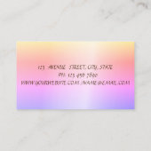 Modern Elegant, Stripe, Confetti, Lijst Visitekaartje (Achterkant)