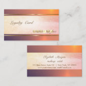 Modern Elegant, Stripe, Dotted Loyalty Kaart (Voorkant / Achterkant)