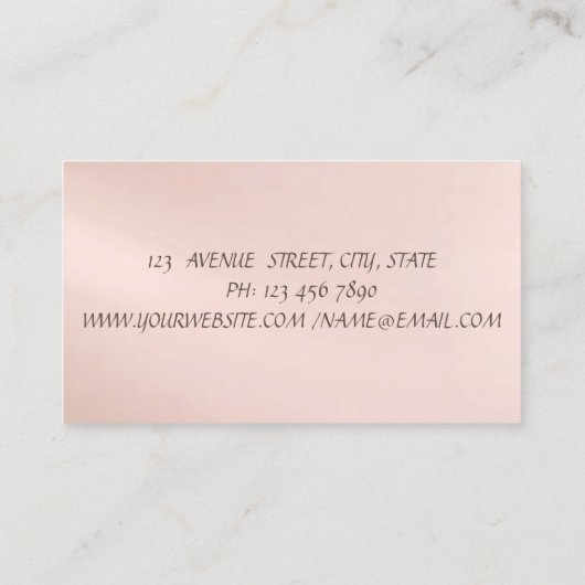 Modern Elegant, Stripe, Glitter Branch Visitekaartje (Achterkant)