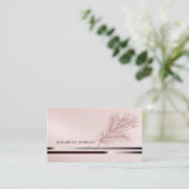 Modern Elegant, Stripe, Glitter Branch Visitekaartje (Staand voorkant)