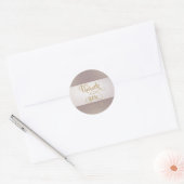 Modern Elegant Striped Bedankt voor je bruiloft St Ronde Sticker (Envelop)