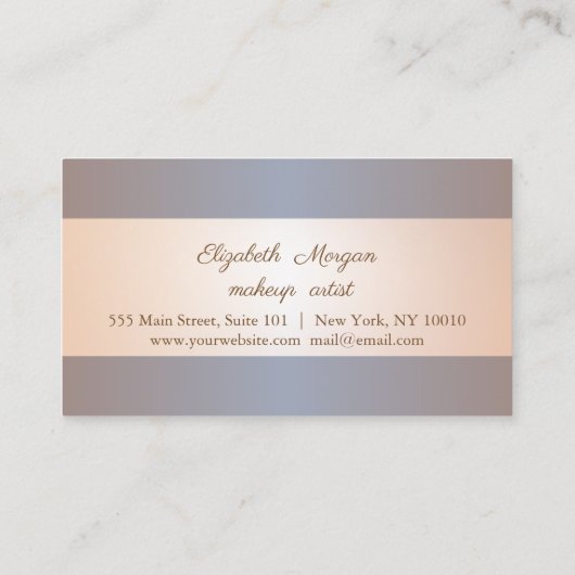 Modern Elegant, Striped, Dotted Loyalty Kaart (Achterkant)