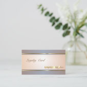 Modern Elegant, Striped, Dotted Loyalty Kaart (Staand voorkant)