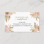 Modern Elegant Stylish Boho Botanical Floral Visitekaartje (Achterkant)