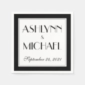 Modern Elegant Stylish Wedding Servet (Voorkant)