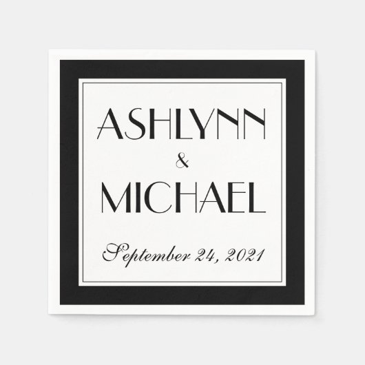 Modern Elegant Stylish Wedding Servet (Voorkant)