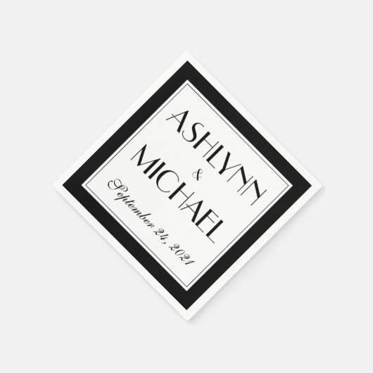 Modern Elegant Stylish Wedding Servet (Hoek)