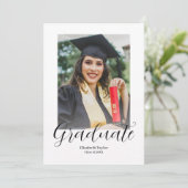 Modern Elegant Stylist Photo Afstuderen Kaart (Staand voorkant)