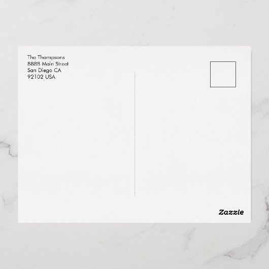 Modern Elegant Tassel Custom Photo Afstuderen Folie Feestdagen Briefkaart (Achterkant)