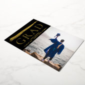 Modern Elegant Tassel Photo Afstudeerder Party Cus Folie Feestdagenkaart (Gedraaid)