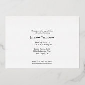 Modern Elegant Tassel Photo Afstudeerder Party Cus Folie Feestdagenkaart (Achterkant)