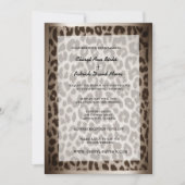 Modern Elegant Taupe Leopard Print Wedding Kaart (Voorkant)
