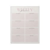 Modern Elegant Tearaway Weekly Planner Notitieblok (Linkerzijde)