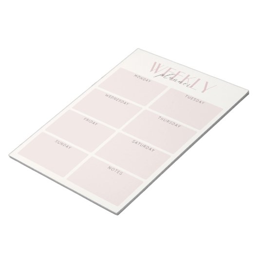 Modern Elegant Tearaway Weekly Planner Notitieblok (Schuin)