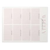 Modern Elegant Tearaway Weekly Planner Notitieblok (Voorkant)