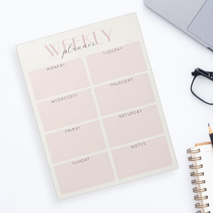Modern Elegant Tearaway Weekly Planner Notitieblok