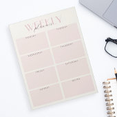 Modern Elegant Tearaway Weekly Planner Notitieblok