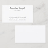 Modern Elegant Template Calligraphy Script Sleek Visitekaartje (Voorkant / Achterkant)