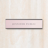 Modern Elegant Template Luxe Glamour Rose Gold Deurbordje (Voorkant)