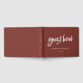 Modern elegant terracotta bruiloft gastenboek (Volledig)