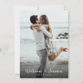 Modern Elegant Terracotta Full Photo Wedding Kaart (Achterkant)