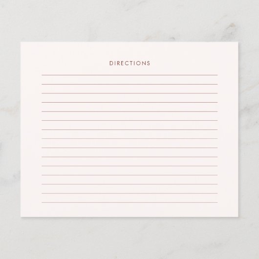 Modern elegant terracotta recept card (Achterkant)