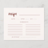 Modern elegant terracotta recept card (Voorkant)