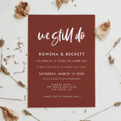 Modern elegant terracotta We doen nog steeds Vow-v Kaart