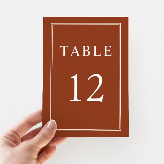 Modern Elegant Terracotta Wedding Kaart