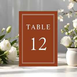 Modern Elegant Terracotta Wedding Kaart