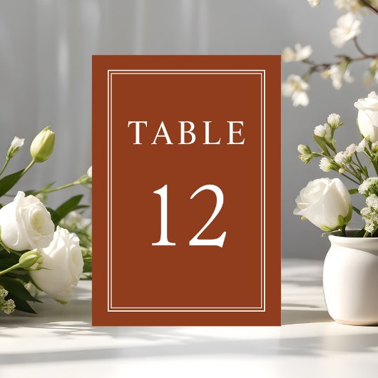 Modern Elegant Terracotta Wedding Kaart