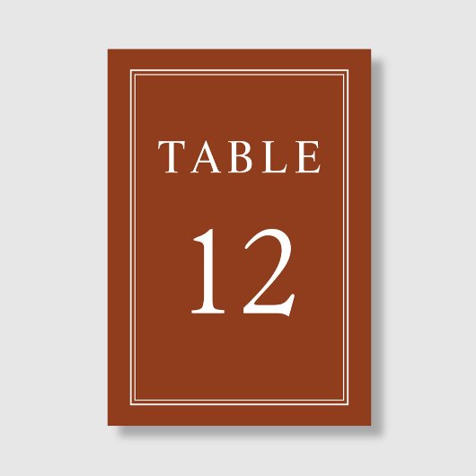 Modern Elegant Terracotta Wedding Kaart