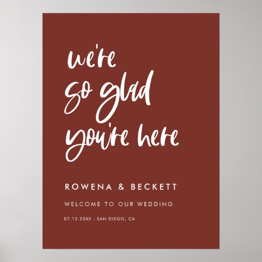 Modern elegant Terracotta... zo blij dat je hier b Poster (Voorkant)