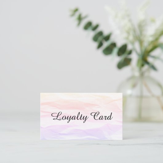 Modern Elegant Texture Beauty Salon Loyalty Card (Staand voorkant)