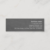 Modern Elegant Texture Gray Monogram Consultant Mini Visitekaartje (Achterkant)