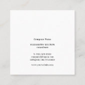 Modern Elegant Texture Gray Monogram Consultant Vierkante Visitekaartje (Achterkant)