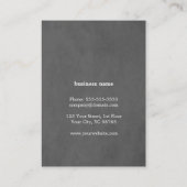 Modern Elegant Texture Gray Monogram Consultant Visitekaartje (Achterkant)