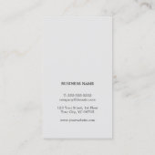 Modern Elegant Texture Gray Monogram Consultant Visitekaartje (Achterkant)