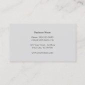 Modern Elegant Texture Gray Monogram Consultant Visitekaartje (Achterkant)