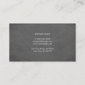 Modern Elegant Texture Gray Monogram Consultant Visitekaartje (Achterkant)
