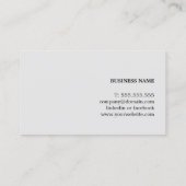Modern Elegant Texture Gray Monogram Consultant Visitekaartje (Achterkant)