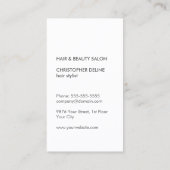 Modern Elegant Texture Grey Scissor Hair Stylist Visitekaartje (Achterkant)