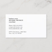 Modern Elegant Texture Grey White Monogram Visitekaartje (Achterkant)