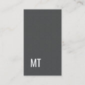 Modern Elegant Texture Grey White Monogram Visitekaartje (Voorkant)