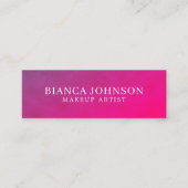 Modern Elegant Texture Paars Pink Makeup Artist Mini Visitekaartje (Voorkant)
