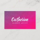 Modern Elegant Texture Paars Pink Makeup Artist Visitekaartje (Voorkant)