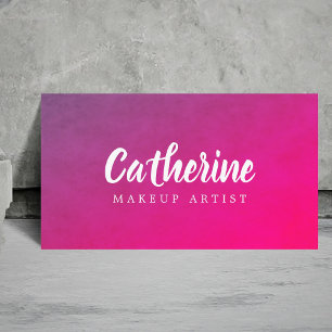 Modern Elegant Texture Paars Pink Makeup Artist Visitekaartje