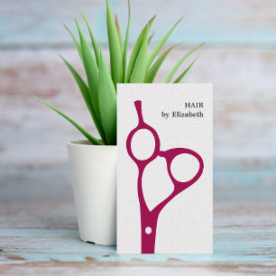 Modern Elegant Texture White Hair Stylist Visitekaartje